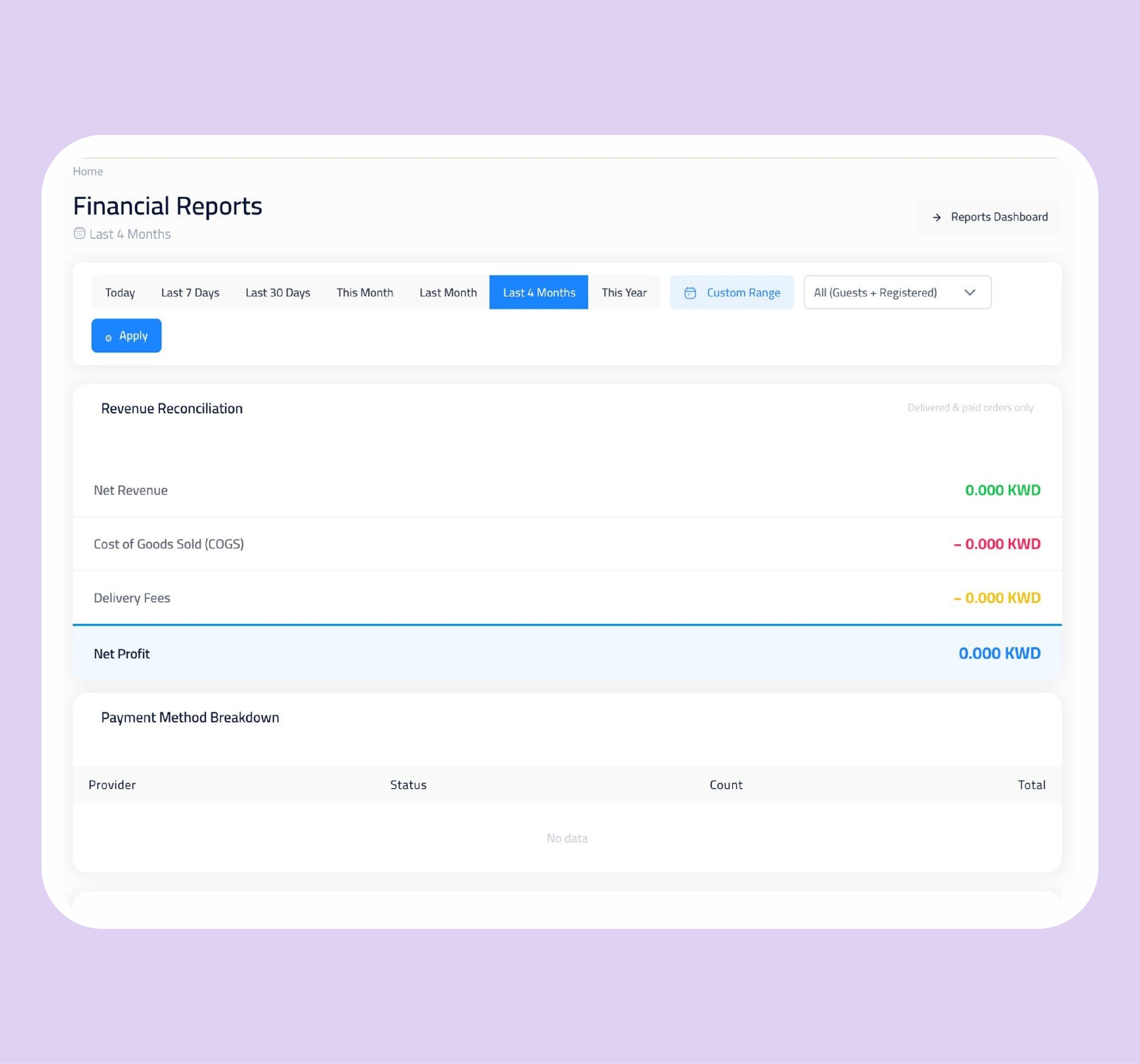 تقارير وإحصائيات متقدمة